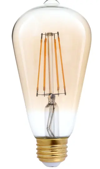 Eiko Dimmable Led Filament St19 Bulb - 4W, 400Lm, 2200K, 320° Beam Angle, 80Cri, E26 Base, Energy Efficient Lighting Solution 1