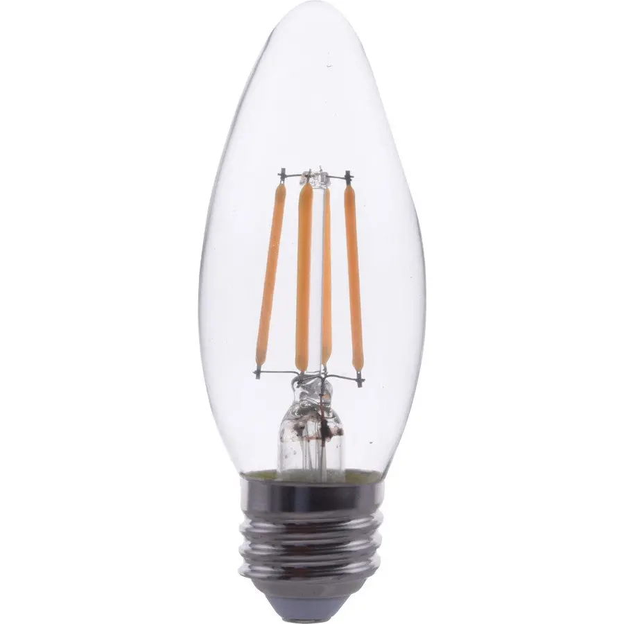 Eiko Led Advantage B11 Filament Bulb - 5W Dimmable, 500Lm, 2700K Warm White, 320° Beam Angle, Medium Screw Base (E26), 80Cri 1