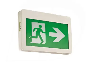 Led Running Man Exit Sign, Thermoplastic Single And Double Sided 1
