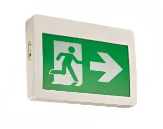 Led Running Man Exit Sign, Thermoplastic Single And Double Sided, Tapered Body Design 1