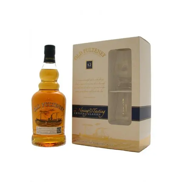 Old Pulteney 12 Year With 2 Whisky Glasses 1