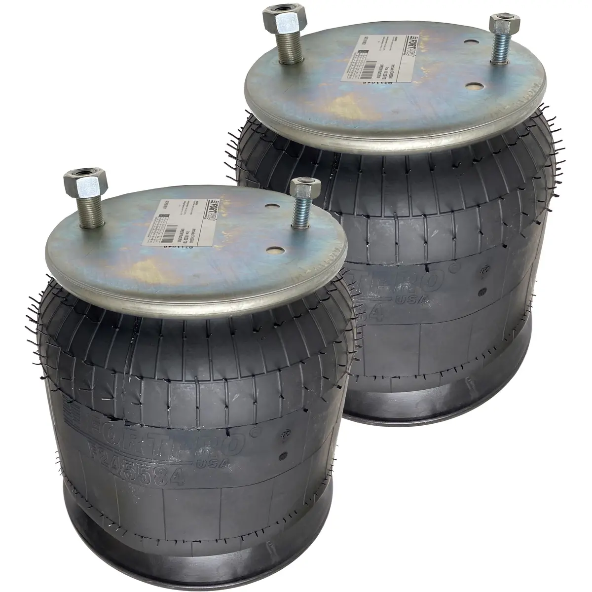 Fortpro 2 Pcs Reversible Air Spring Replacement For Freightliner 16-13810-000, Firestone 9780, Goodyear 1R12-303 | F245584-2Qty 1