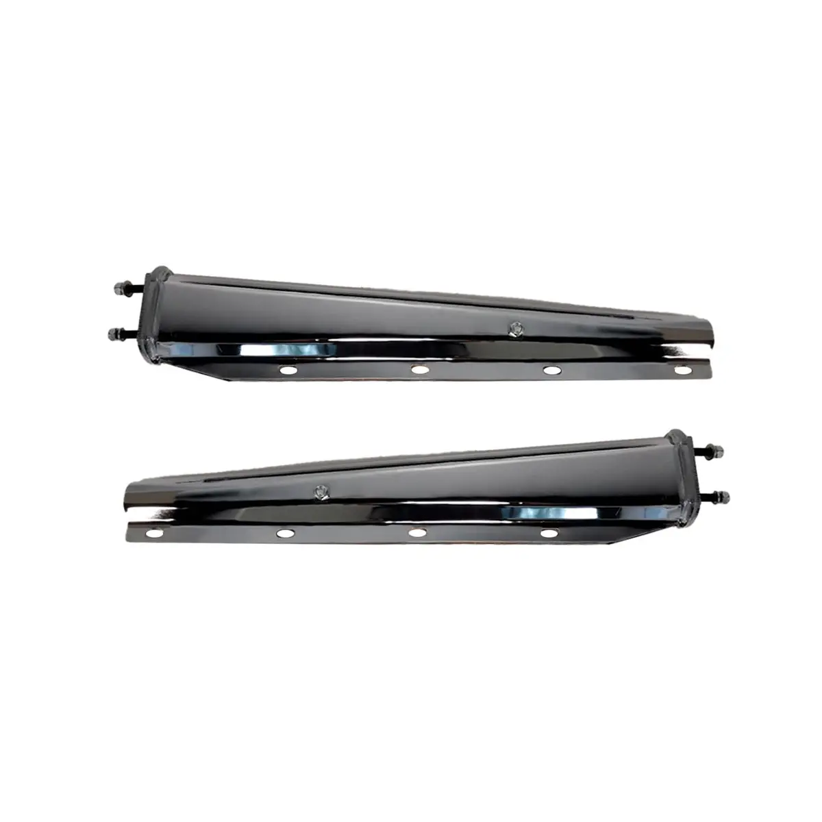 Fortpro 30" Chrome Spring Loaded Mud Flap Hanger Pair - 2.5" Bolt Spacing For Semi Trucks | F245691 1
