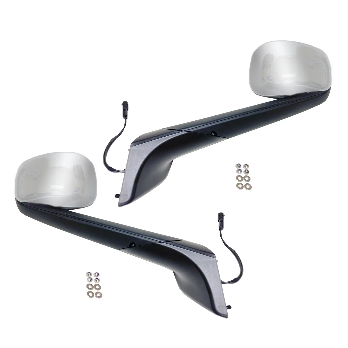 Fortpro Chrome Heated Hood Mirror Replacement For Freightliner Cascadia 2018+ Both Sides | F247748-49Bs 1