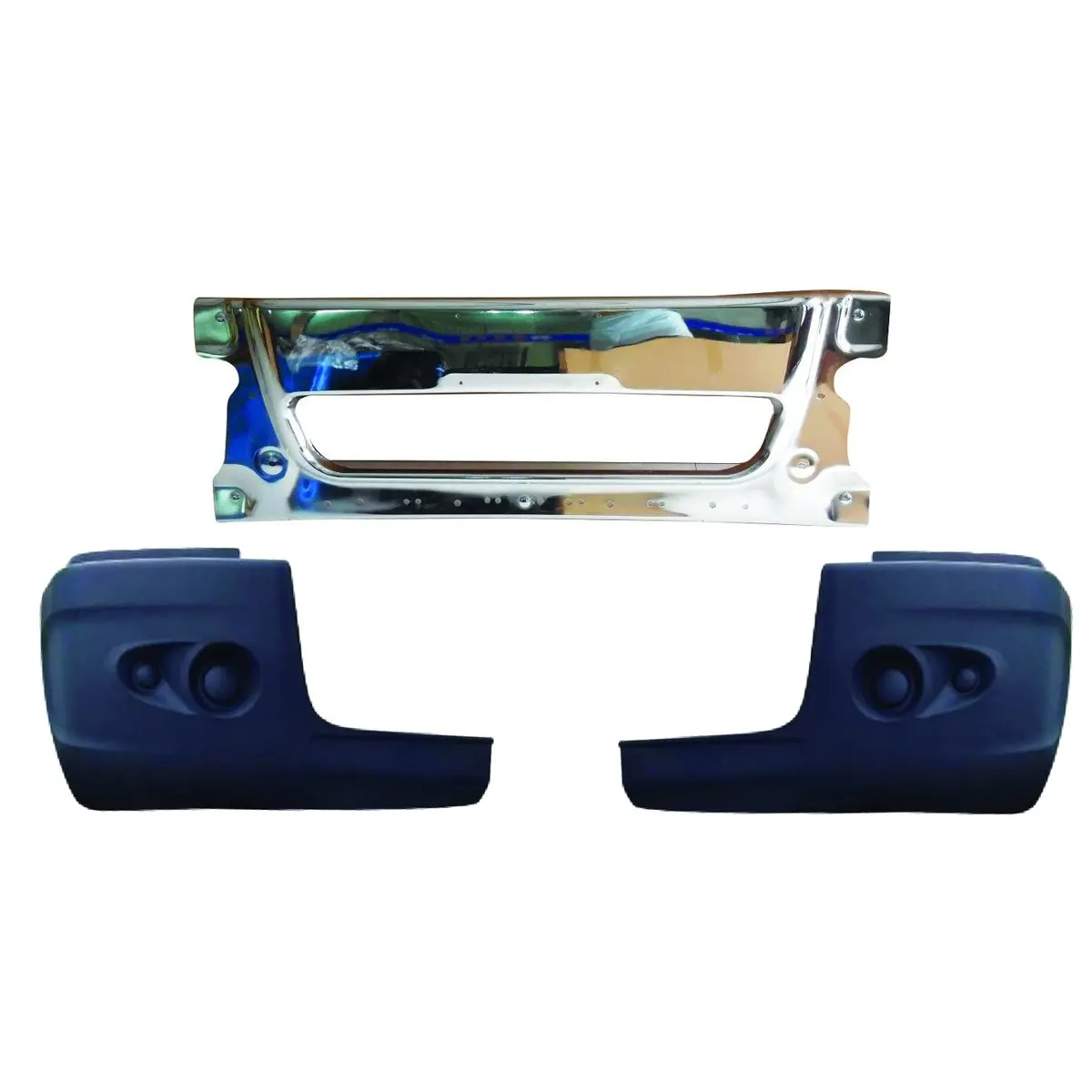 Fortpro Bumper Set With Chrome Steel Center Piece For Freightliner Century 2005+ 4