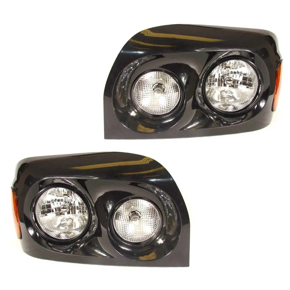 Fortpro Black Headlight For Freightliner Century 2005-2015 1