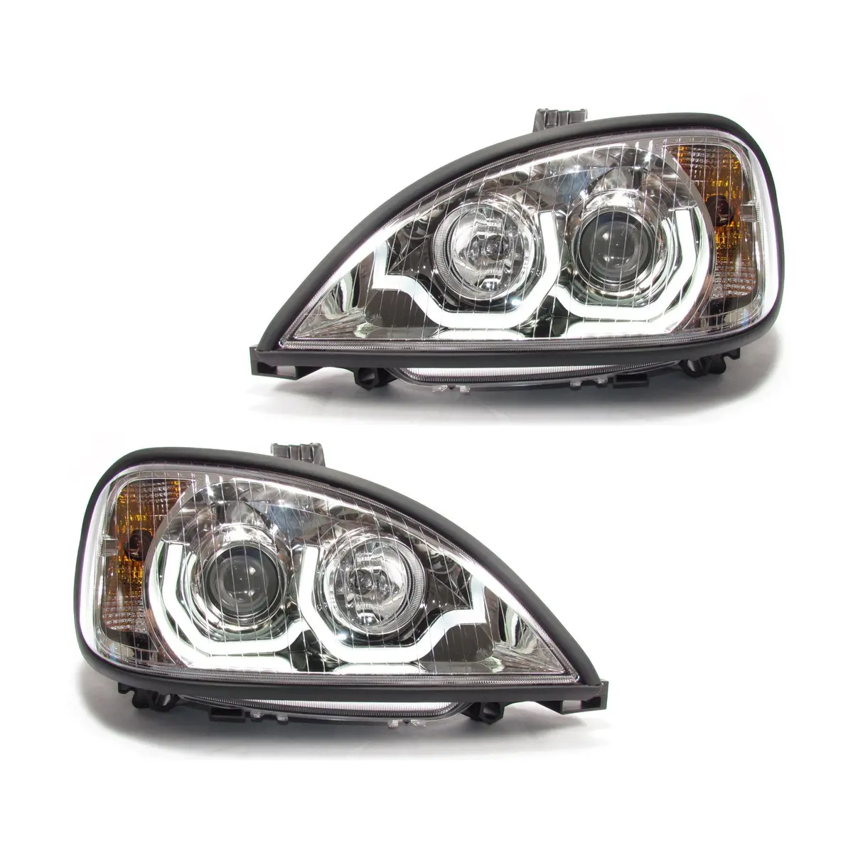 Chrome Housing Projector Headlights For Freightliner Columbia 1