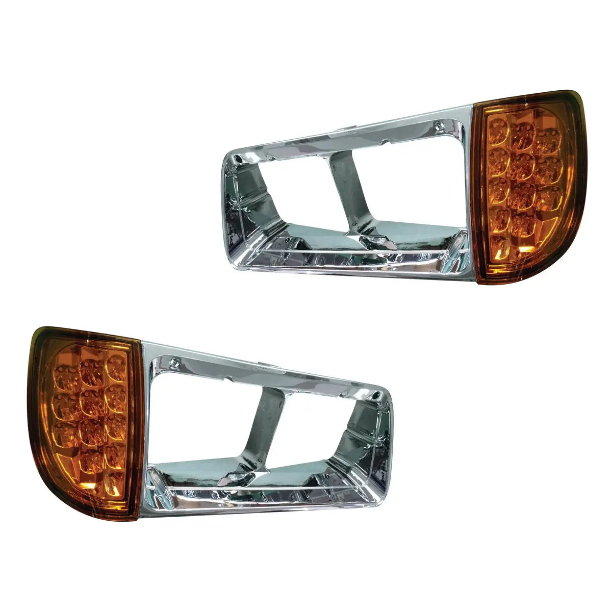 Fortpro Led Turn Signal Assembly & Bezel For Freightliner Fld Headlights Replaces A06-20738-000/A06-20738-001 1