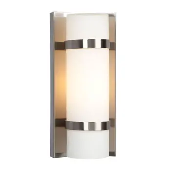 1-Light Wall Sconce 215670Bn - Brushed Nickel, Satin White Cylinder Glass, 60W A15 Bulb, Interior Use 1