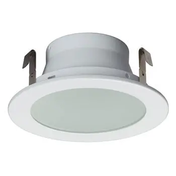 216Wh 35W Line Voltage Shower Trim - White W/ Frosted Glass, Par20/R20 Bulb, 5"D X 2-1/8"H, Non-Dimmable 1
