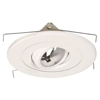 308Wh 5" Line Voltage Gimbal Ring, White Finish, Par20 50W Bulb, Non-Dimmable 1
