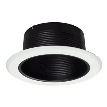 309Blk 5" Matte Black Step Baffle - 75W Par30, Non-Dimmable, Line Voltage, 6.5" Diameter 1