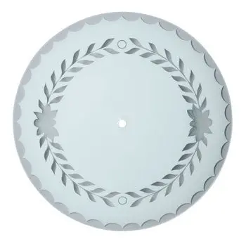 31288-13: 13" Round White Glass Fixture, Non-Dimmable, Energy Star Exempt 1