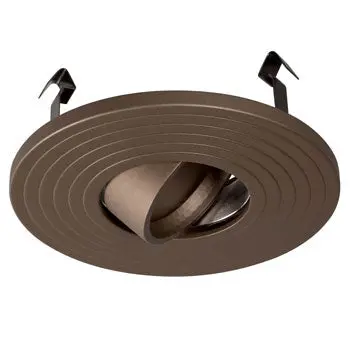 4" Bronze Low/Line Voltage Raised Gimbal Ring - 433Bz, 50W Mr16/Gu10, Non-Dimmable, No Bulb Included 1