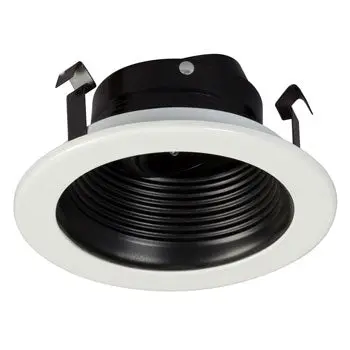 4" Low Voltage Step Baffle - Black, 401Blk, Mr16/Gu10, 50W, Non-Dimmable 1