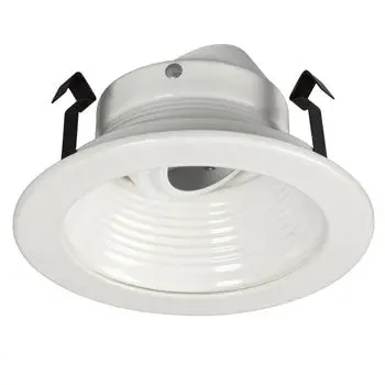 401Wh 4" White Step Baffle, Low/Line Voltage, Mr16/Gu10 50W Bulb, Non-Dimmable 1