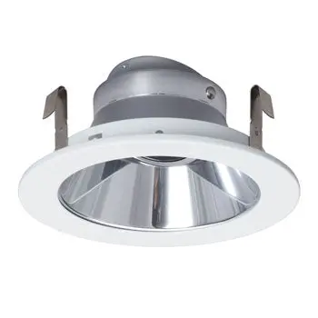 402Ch 4" Low/Line Voltage Reflector, Chrome Finish, Matte White Ring, 50W Mr16/Gu10 Bulb, Non-Dimmable 1