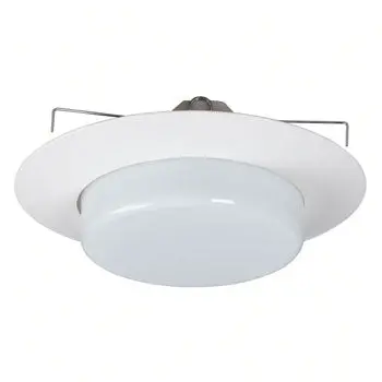 505Wh Line Voltage Shower Trim - White With Plastic Lens, 60W, Dimmable, 6" Diameter 1