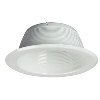 509Wh-1 Step Baffle, 75W, White Finish, Par30/Br30 Compatible, Non-Dimmable, 7-3/4"D X 2-3/4"H. 1