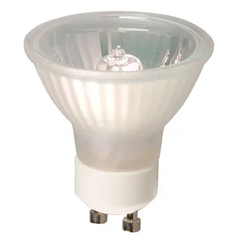 50W Gu10-S 50/Fr 120V Light Bulb, Frosted Lens, Glass Finish, Non-Dimmable, Gu10 Base 1