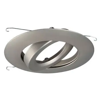 519Pt 6" Line Voltage Gimbal Ring - Pewter Finish, 75W Par30 Bulb, Non-Dimmable, Elegant Pewter Design 1