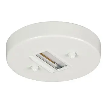 6-Mono Point-Wh Monopoint Power Feed, White Finish, 4.5"X4.5"X0.75", Non-Dimmable 1