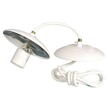 61008Wh/Cord - White Holder With Cord, 60W Bulb, Med. Base, Non-Dimmable 1