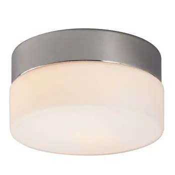 612310Ch Flushmount - Chrome With Satin White Glass, G9 Bulb, 50W, 6"D X 3-5/8"H, Non-Dimmable 1