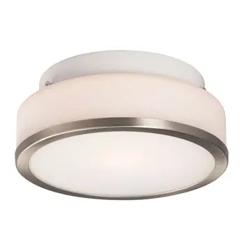 613531Bn Flush Mount - Brushed Nickel, Opal White Glass, A15 Bulb, 60W, 8" Diameter, Non-Dimmable 1