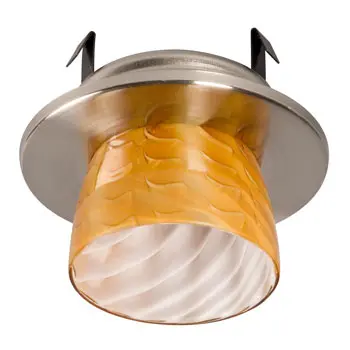 632Bn/Art 3" Low/Line Voltage Trim - Brushed Nickel & Art Glass, Mr16 12V/Gu10, 50W, Non-Dimmable 1