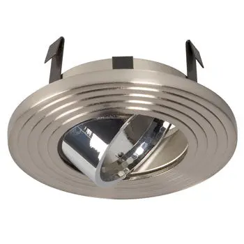 633Bn/Ch 3" Low/Line Voltage Gimbal Ring - Brushed Nickel/Chrome, Mr16/Gu10, 50W, Non-Dimmable 1