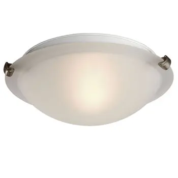 680112Fr-Ptr Flush Mount Light - Pewter Finish, Frosted Glass, 2 X 60W Bulbs 1