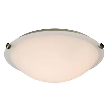 680116Wh-Ptr Flush Mount Pewter - White Glass, 16-3/8" Diameter, Non-Dimmable, No Bulbs Included 1