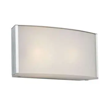 700691Slv Wall Sconce - Silver With Frosted Glass, G9 Bulbs, 50W, 10.5"W X 5"H, Non-Dimmable 1