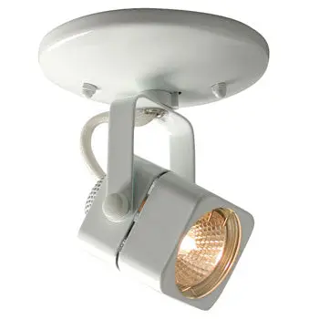 70318-1C Wh Single Halogen Monopoint, White Finish, 50W Gu10 Bulb, Non-Dimmable 1