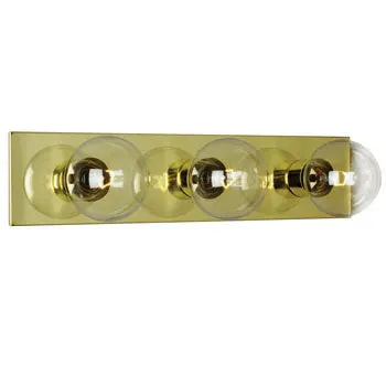 713518Pb Three Light Vanity Bar - Polished Brass Finish, G25 Bulbs, 60W Each, 18"W, Non-Dimmable 1