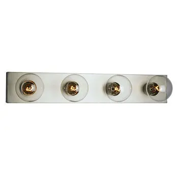 714324Ptr - Pewter Finish Four Light Vanity Bar, 24"W X 4-1/4"H, Fits G25 Bulbs, 60W, Dimmable 1