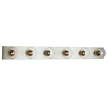716336Ptr - Pewter Six-Light Vanity Bar, 36"W, G25 Bulbs, 60W, Non-Dimmable 1