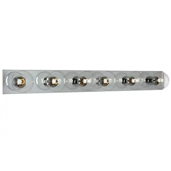716636Ch Six Light Vanity Bar - Chrome Finish, 36"W, G25 Bulbs, Med. Base, 60W Each, 6 Bulbs Required 1