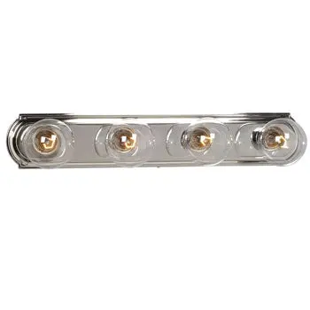 730624Ch Four Light Vanity Bar - Chrome Finish, G25 Bulbs, 24"W X 4-1/2"H, 60W Each, Med. Base 1