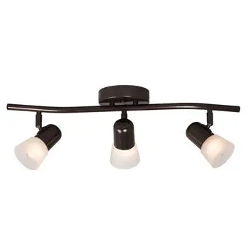 754173Obz/Fr  - 3 Light Track Light, Old Bronze, Frosted Glass, 60W, Non-Dimmable 1