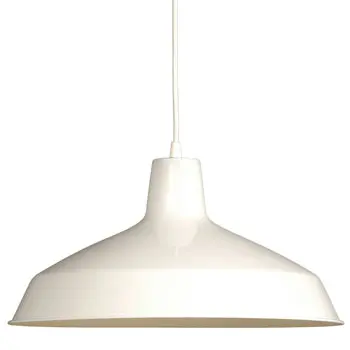 805849Wh Pendant Light - White Finish, 15-5/8"D X 8-1/2"H, 100W, Medium Base, Non-Dimmable 1