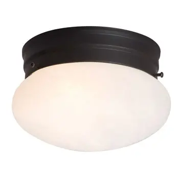 810308Orb Flush Mount - Oil Rubbed Bronze W/ Marbled Glass, 60W, Med Base, Non-Dimmable 1