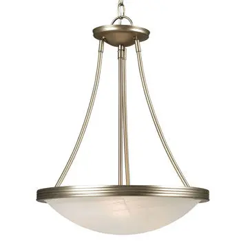 811480Pt Pendant - Pewter Finish With Marbled Glass, 3X100w, Med. Base, Non-Dimmable 1