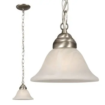 811862Pt Mini Pendant - Pewter Finish, Marbled Glass, 60W A Bulb, Med. Base, 6.75"D X 5.5"H, Non-Dimmable 1