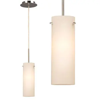 910920Ch Mini-Pendant - Chrome With Satin White Glass, 100W, Med. Base, Non-Dimmable 1