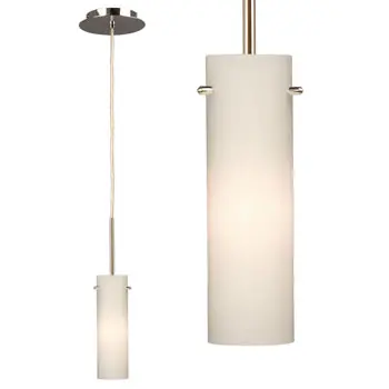 910924Ch Mini-Pendant - Chrome Finish With Satin White Glass, G9 Bulb, 50W, Non-Dimmable 1
