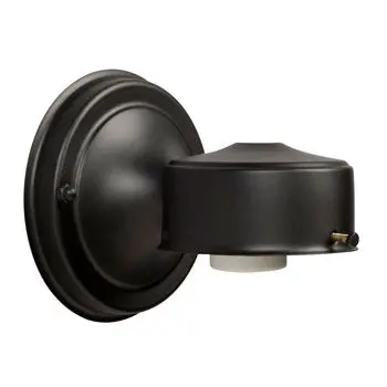 C102-1-B Outdoor Wall Light Holder - Black Finish, Med Base, 60W Bulb, 4-5/8" X 4-5/8" X 5-1/4", Non-Dimmable 1