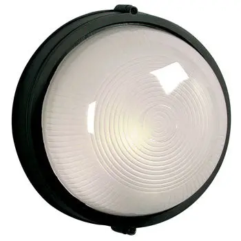 Cast Aluminum Marine Light 305111 Blk - Black Finish, Frosted Glass, 100W, Non-Dimmable, 10.25"X5.25" 1