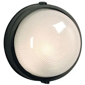 Cast Aluminum Marine Light 305112 Blk - Black Finish, Frosted Glass, 60W, Medium Base 1